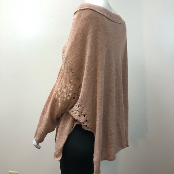 FREE PEOPLE pointelle dolman sweater s - Picture 3 of 9